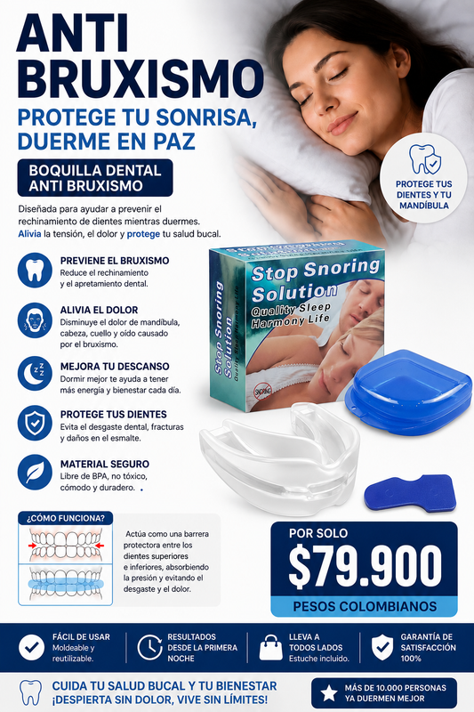 Protector Bucal Anti-Bruxismo y Antironquidos